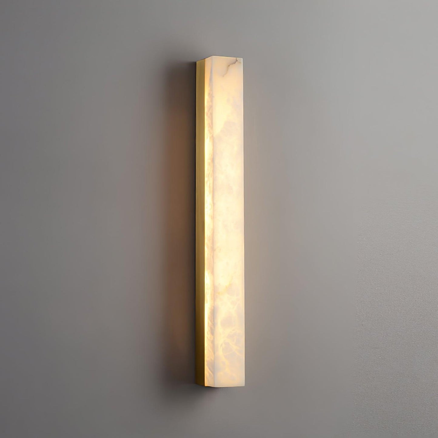Emerson Marble Brass Wall Lamp – Adjustable Height LED Light