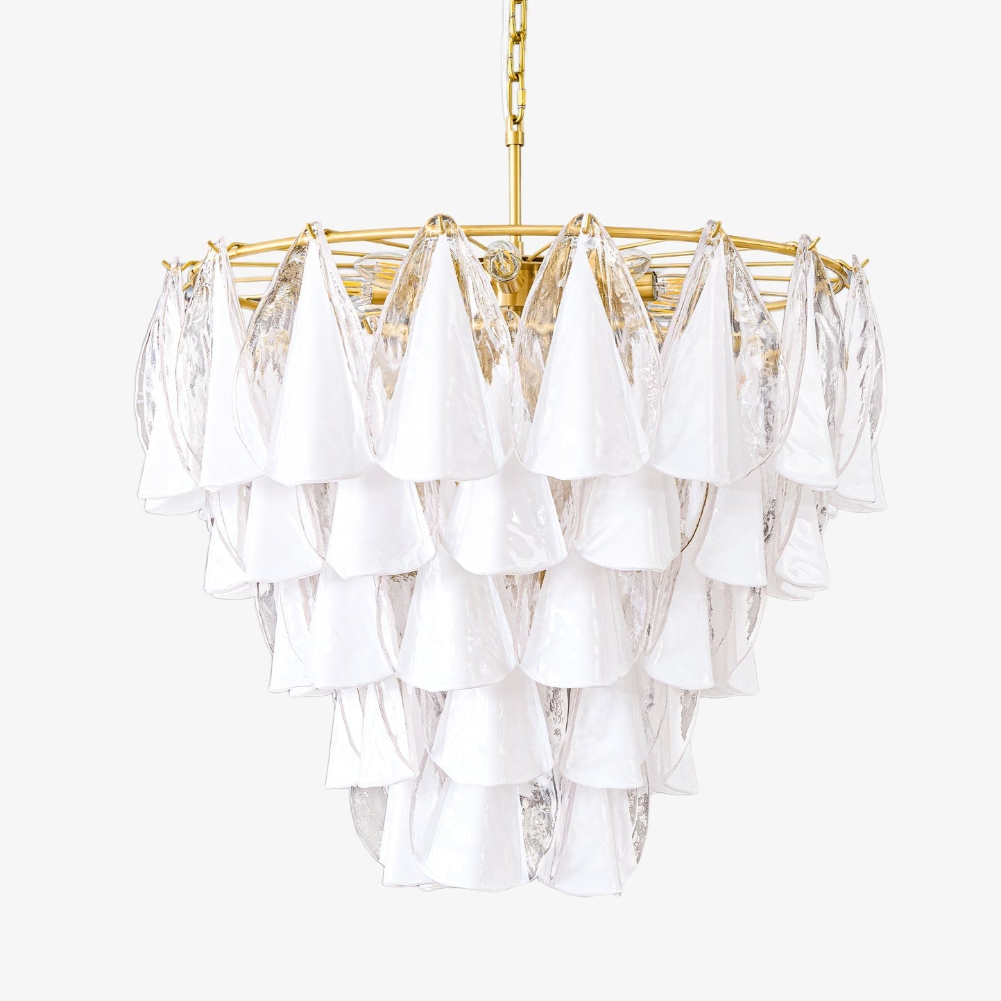 Lunara White Murano Chandelier - YIOSI