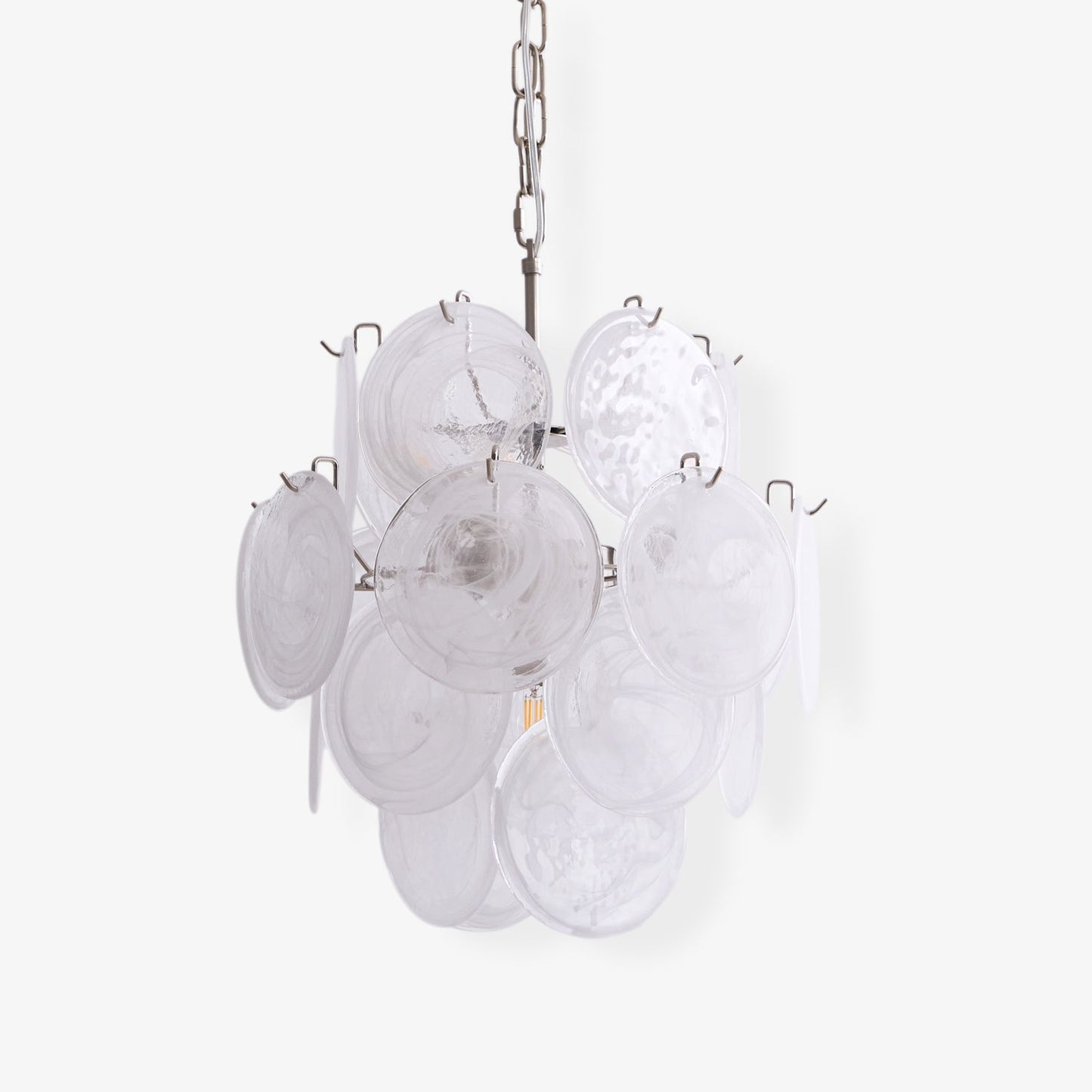Aqua White Glass Murano Chandelier - YIOSI