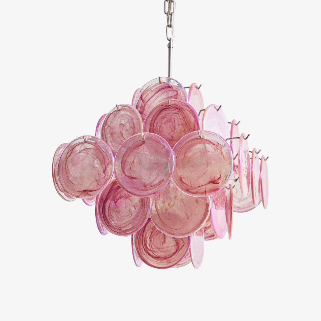Aurelia Pink Murano Glass Chandelier - YIOSI