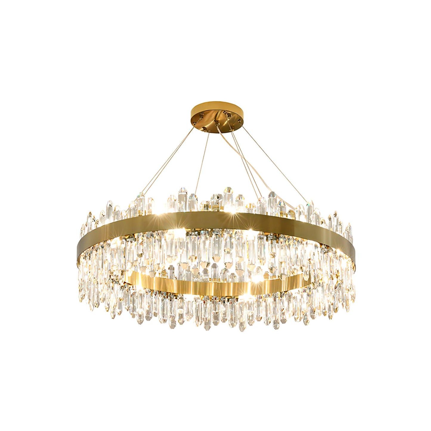 Enos Gold K9 Crystal Chandelier – Elegant Ceiling Light