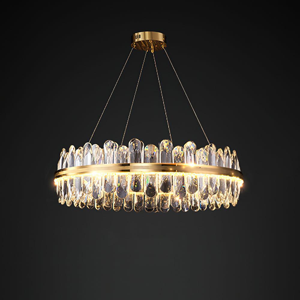 Enos Gold K9 Crystal Chandelier – Elegant Ceiling Light
