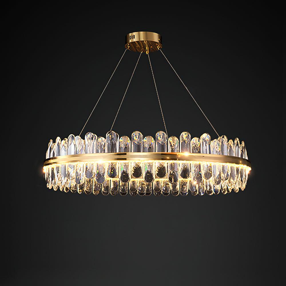Enos Gold K9 Crystal Chandelier – Elegant Ceiling Light