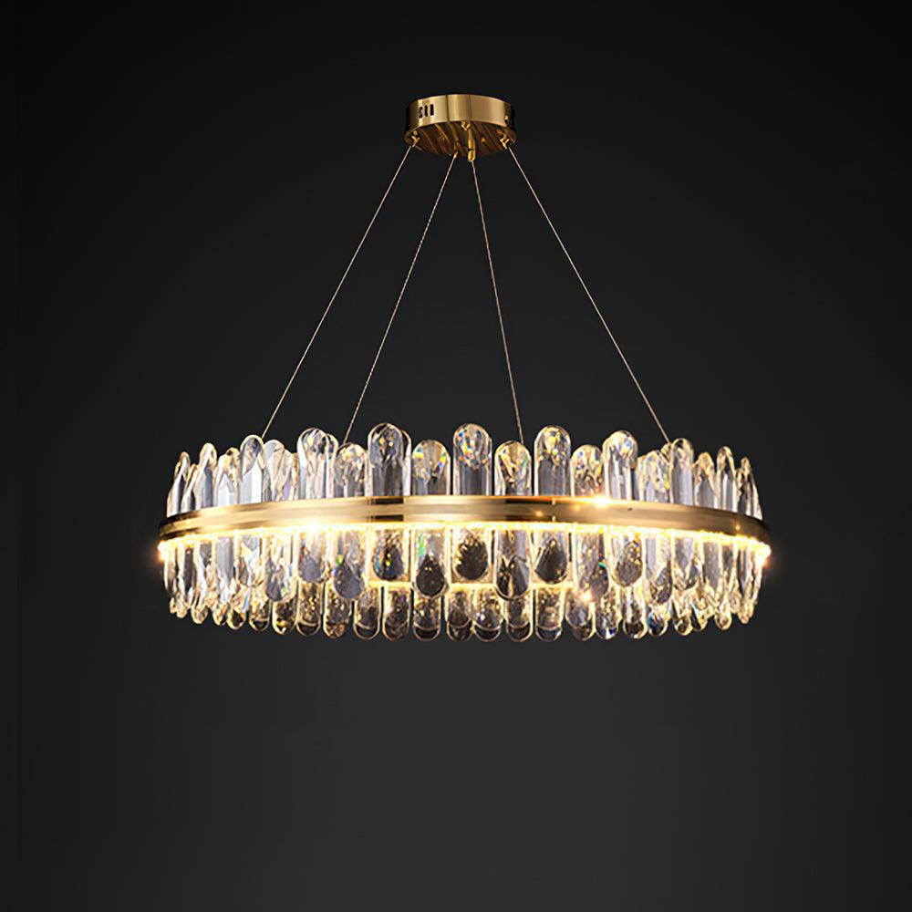 Enos Gold K9 Crystal Chandelier – Elegant Ceiling Light
