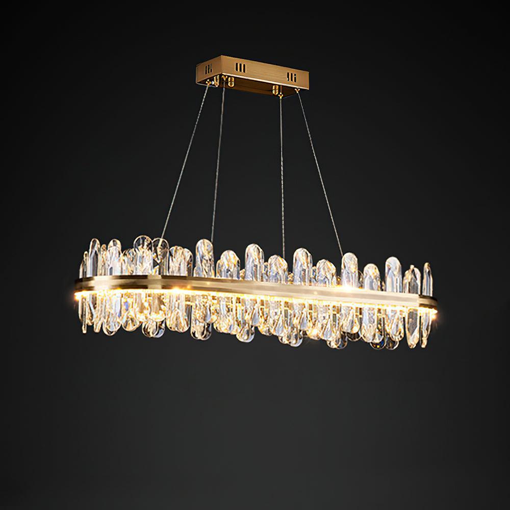 Enos Gold K9 Crystal Chandelier – Elegant Ceiling Light