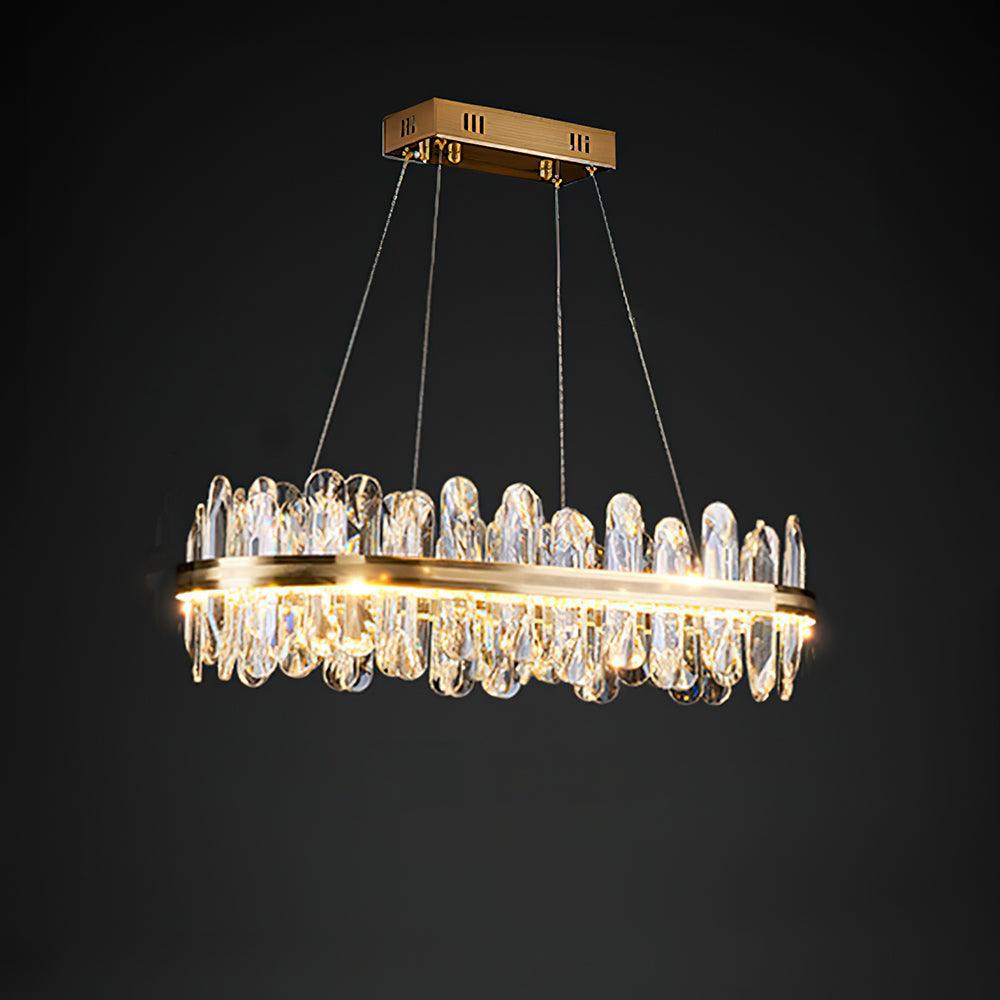 Enos Gold K9 Crystal Chandelier – Elegant Ceiling Light