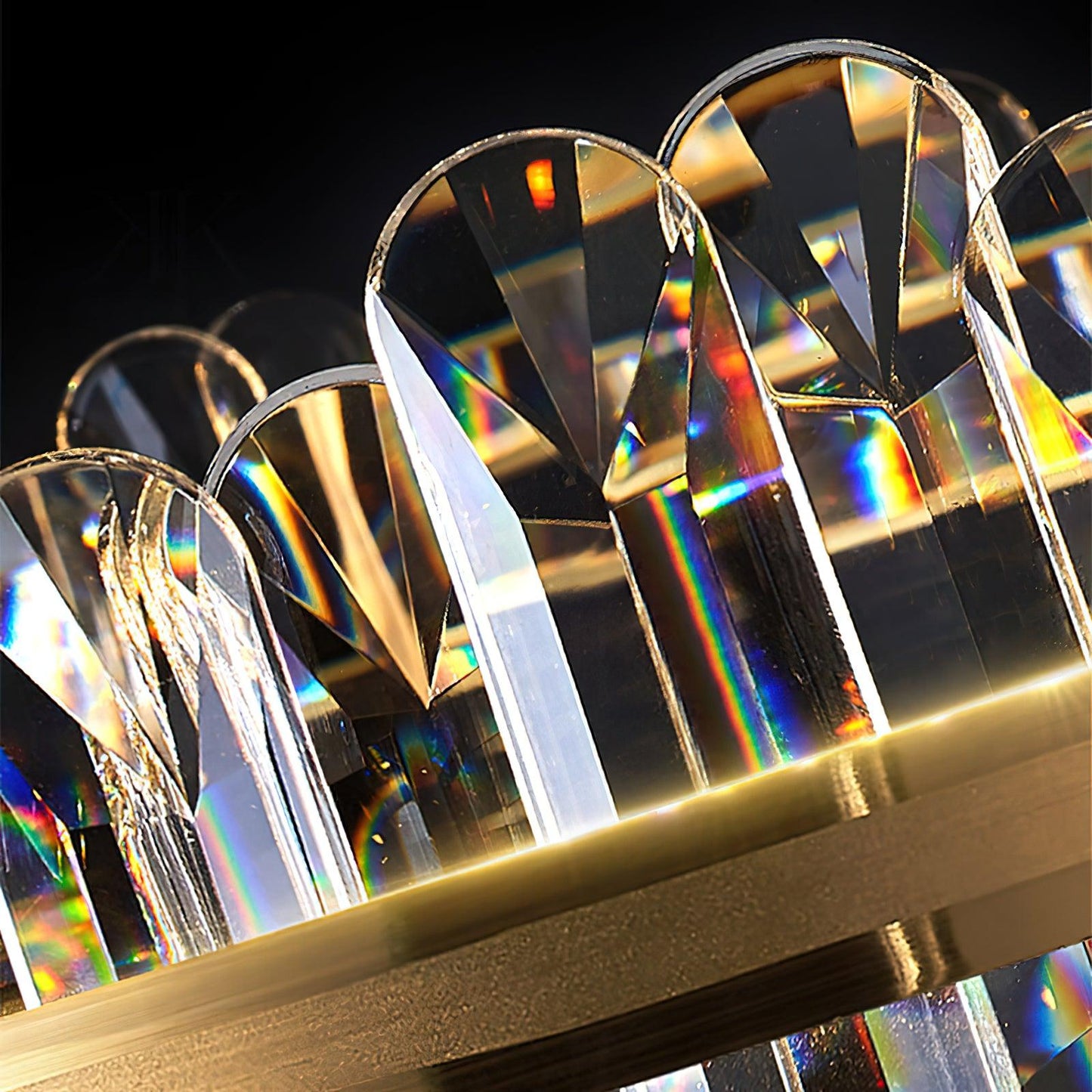 Enos Gold K9 Crystal Chandelier – Elegant Ceiling Light