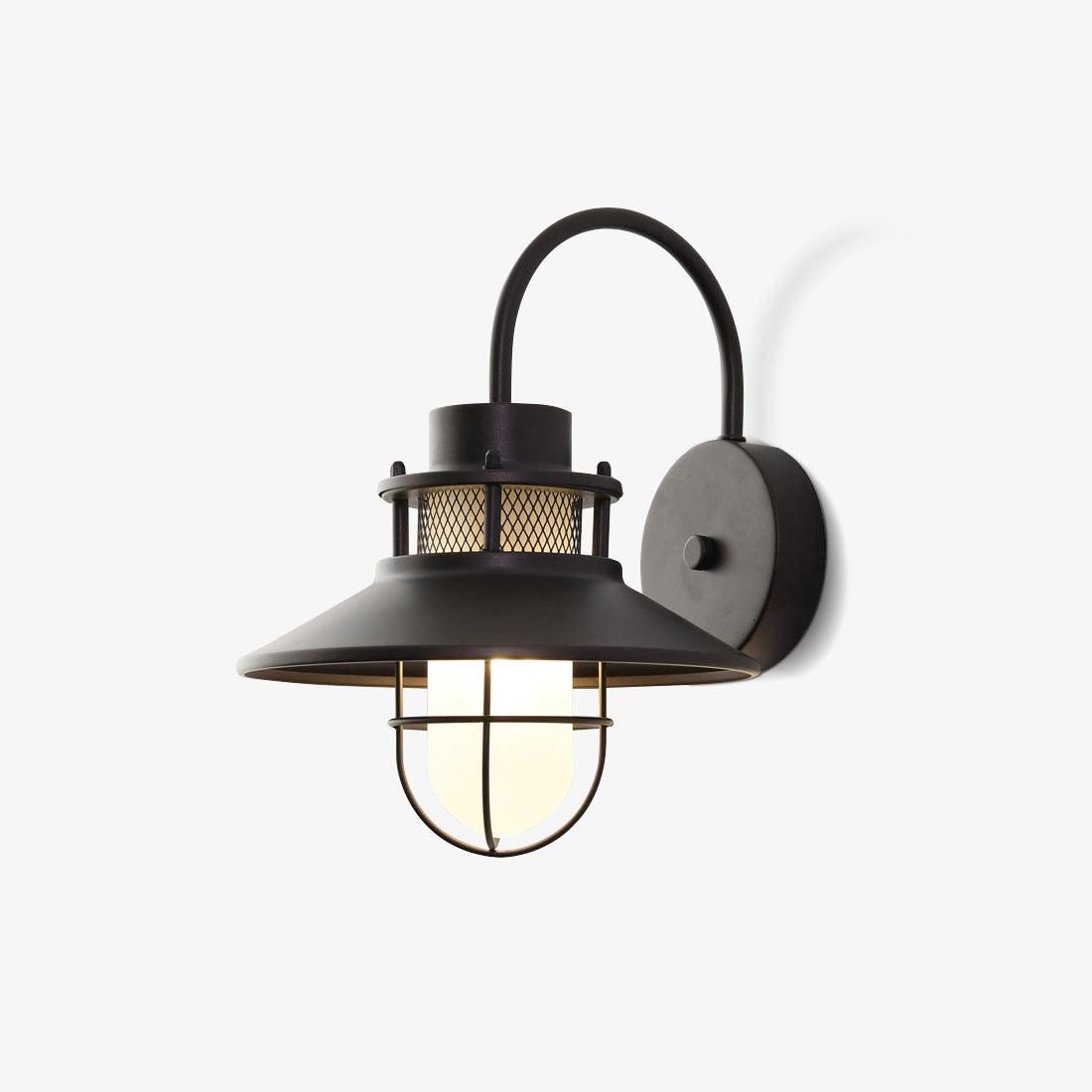 Felix Outdoor Wall Lamp – Black Frosted Glass, IP65 Waterproof, Style