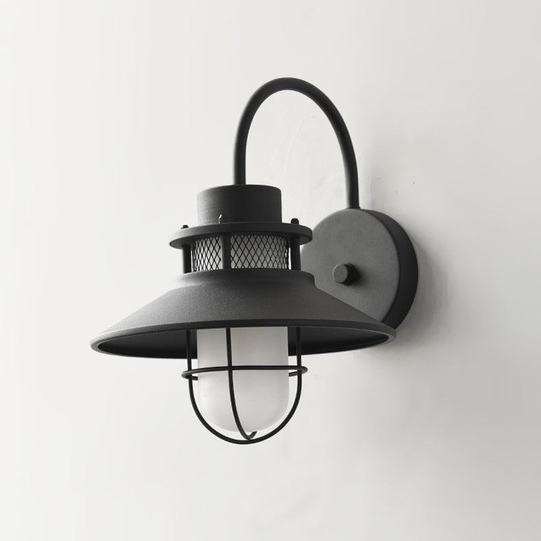 Felix Outdoor Wall Lamp – Black Frosted Glass, IP65 Waterproof, Style