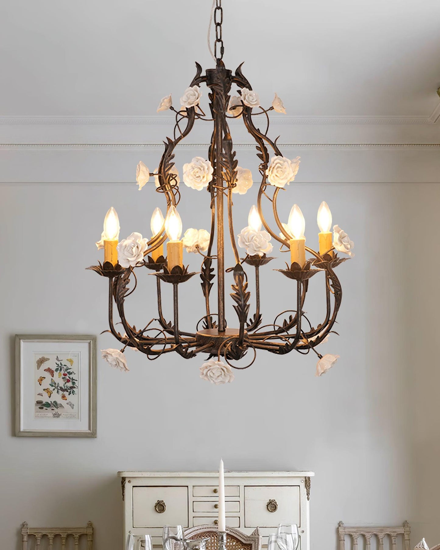 Florentine Rose Garden Chandelier - YIOSI