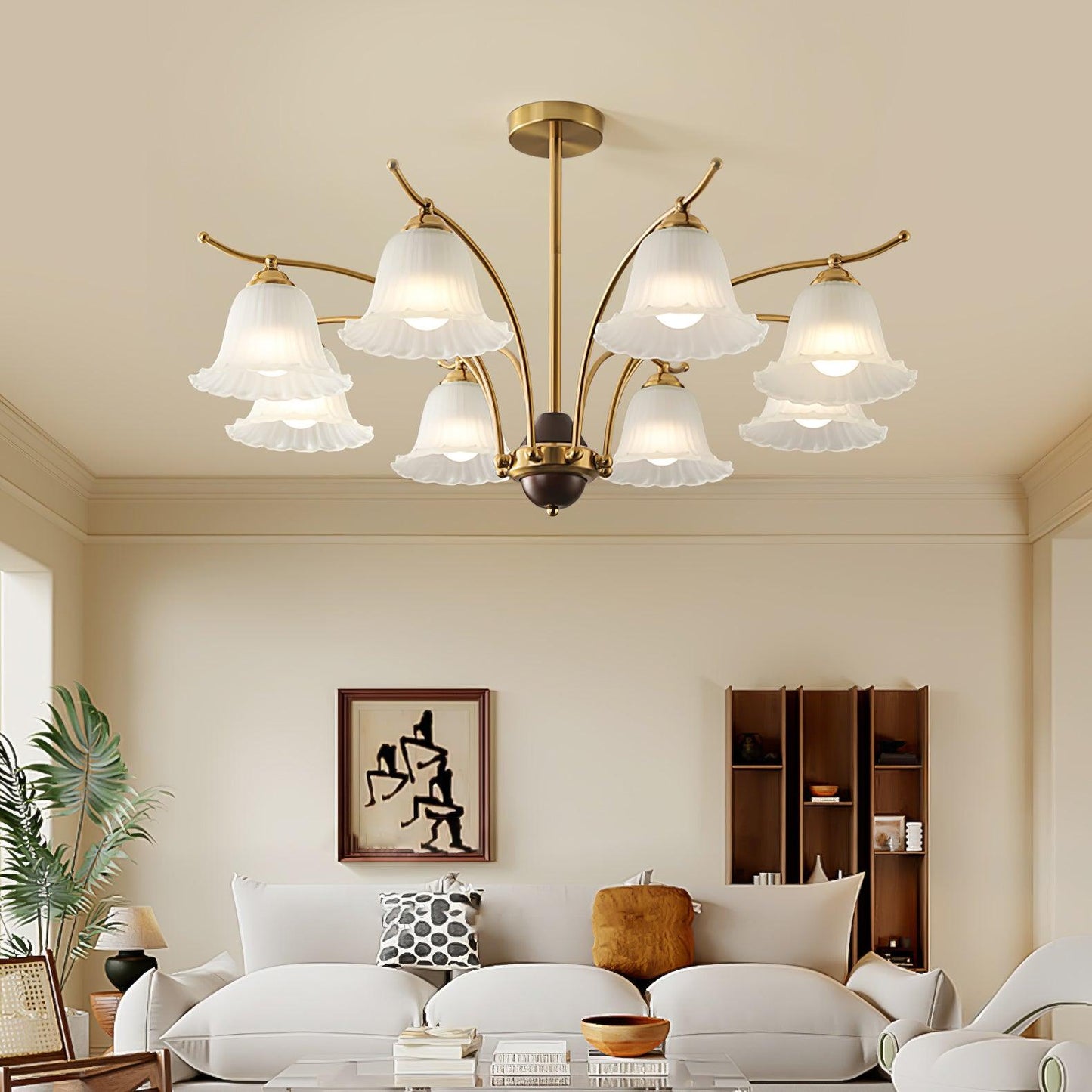 Flora Brass Chandelier - YIOSI