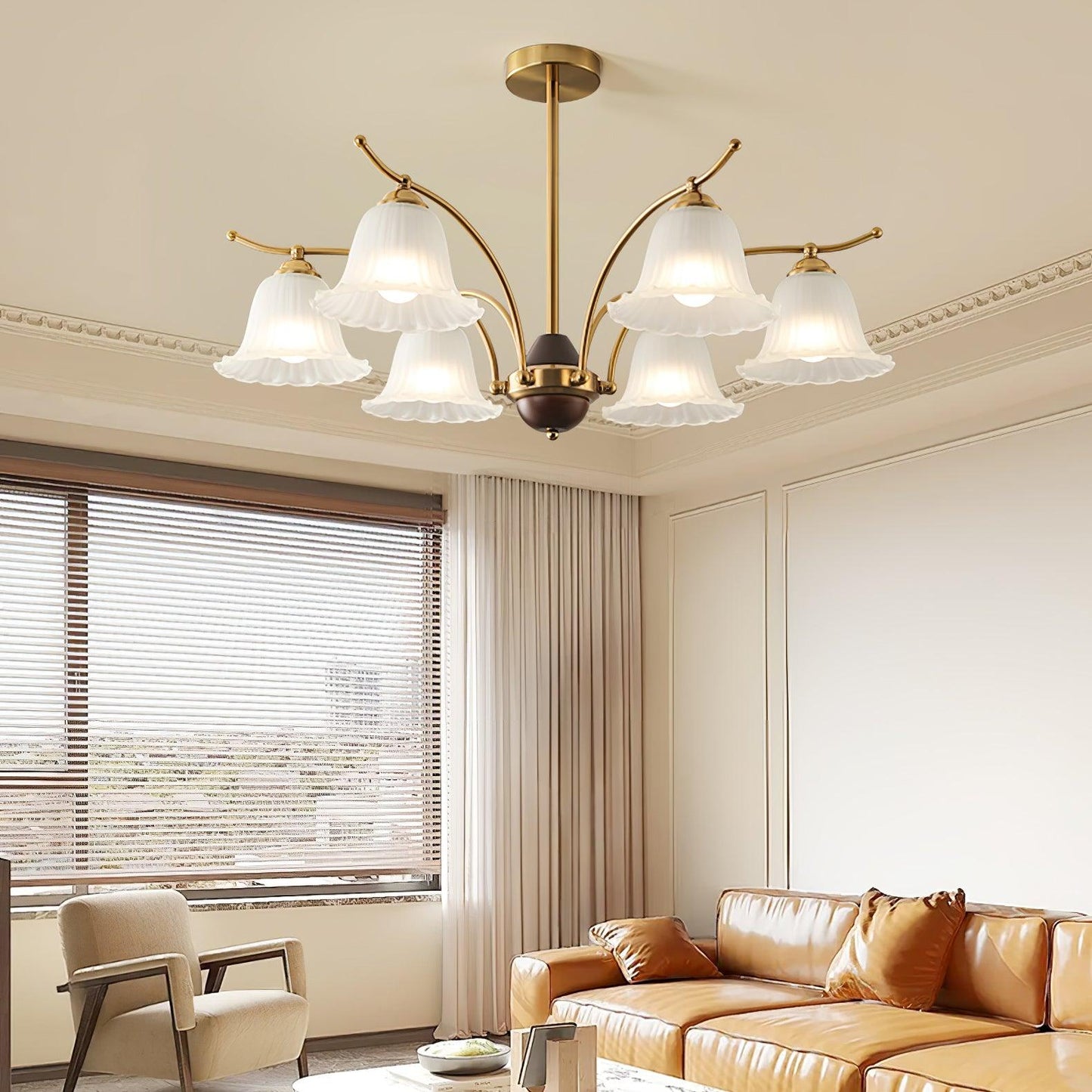 Flora Brass Chandelier - YIOSI