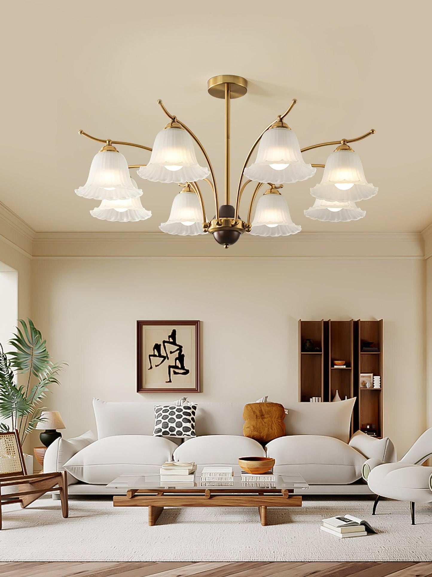 Flora Brass Chandelier - YIOSI