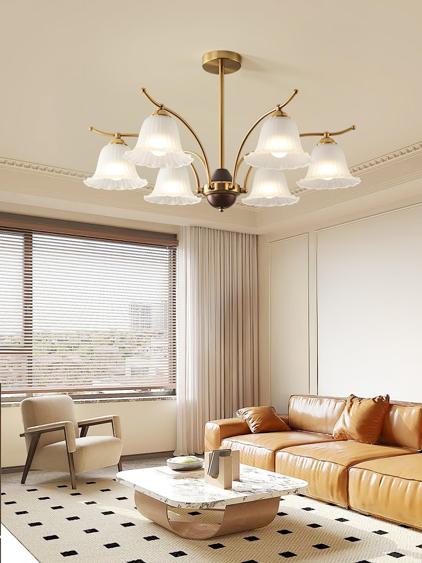 Flora Brass Chandelier - YIOSI