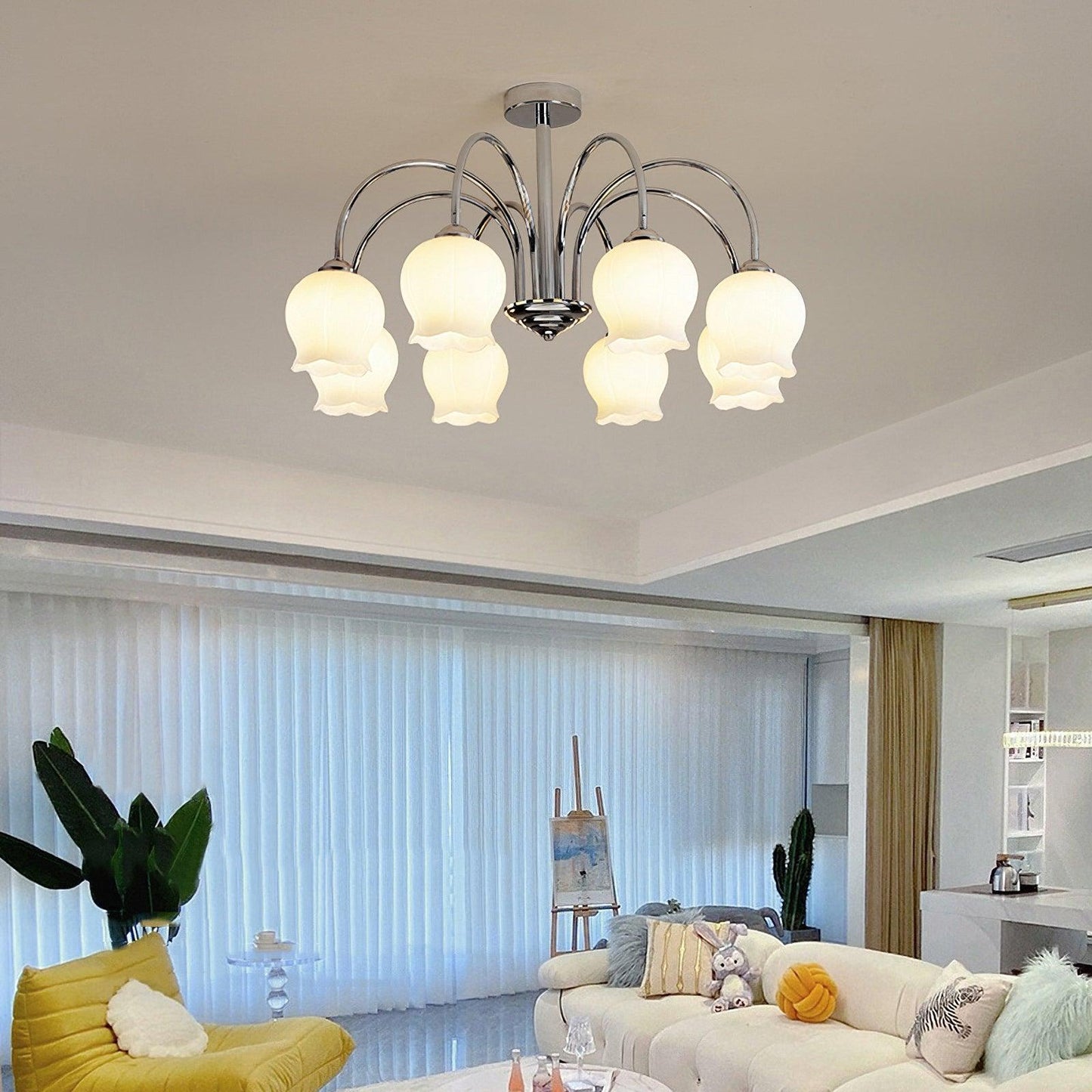 Floral Glass Chandelier - YIOSI
