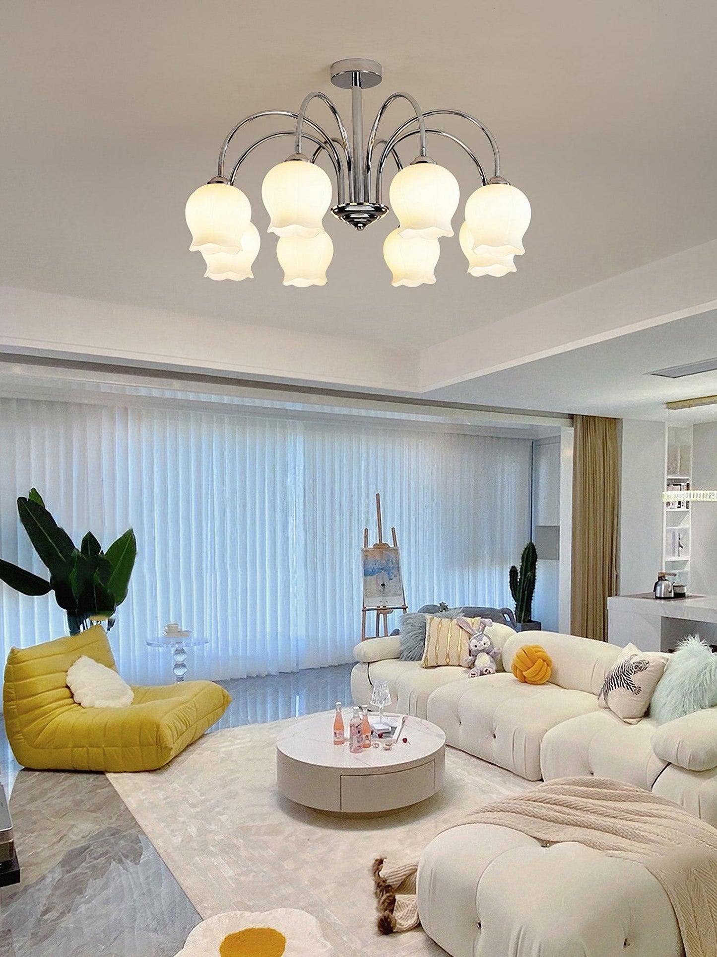 Floral Glass Chandelier - YIOSI