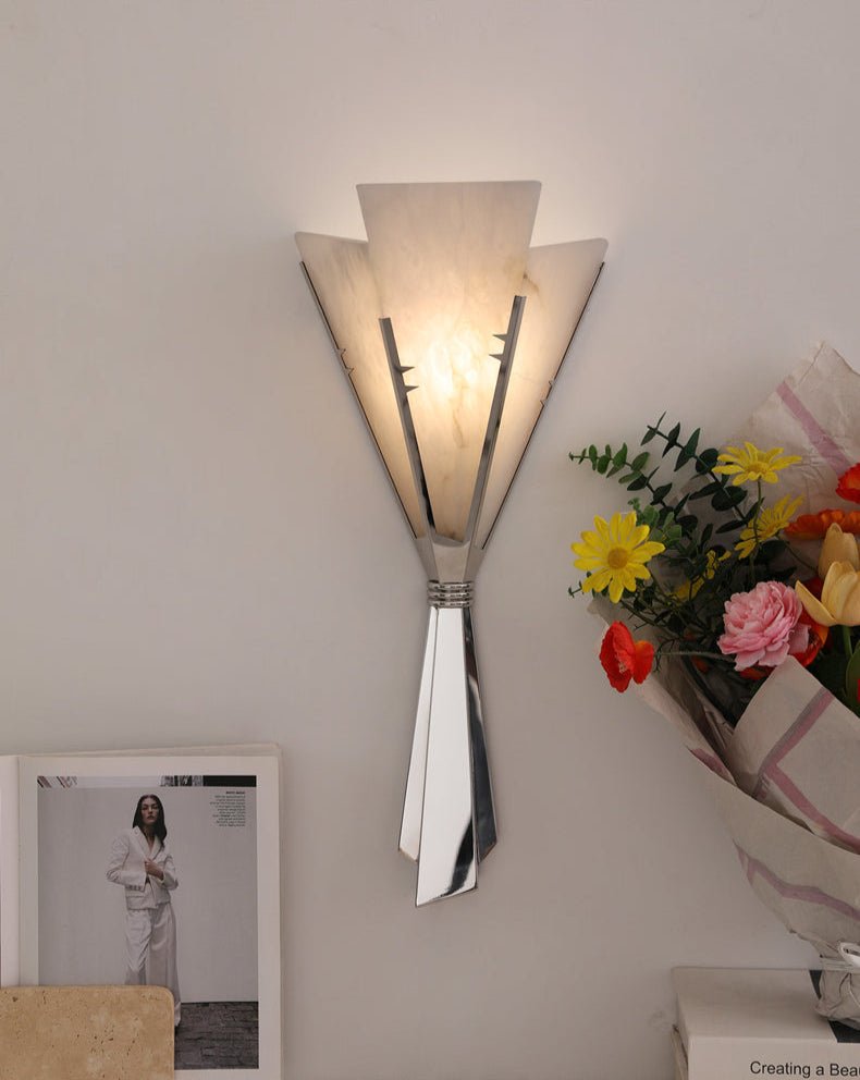 Florent Alabaster Fan Wall Sconce - YIOSI