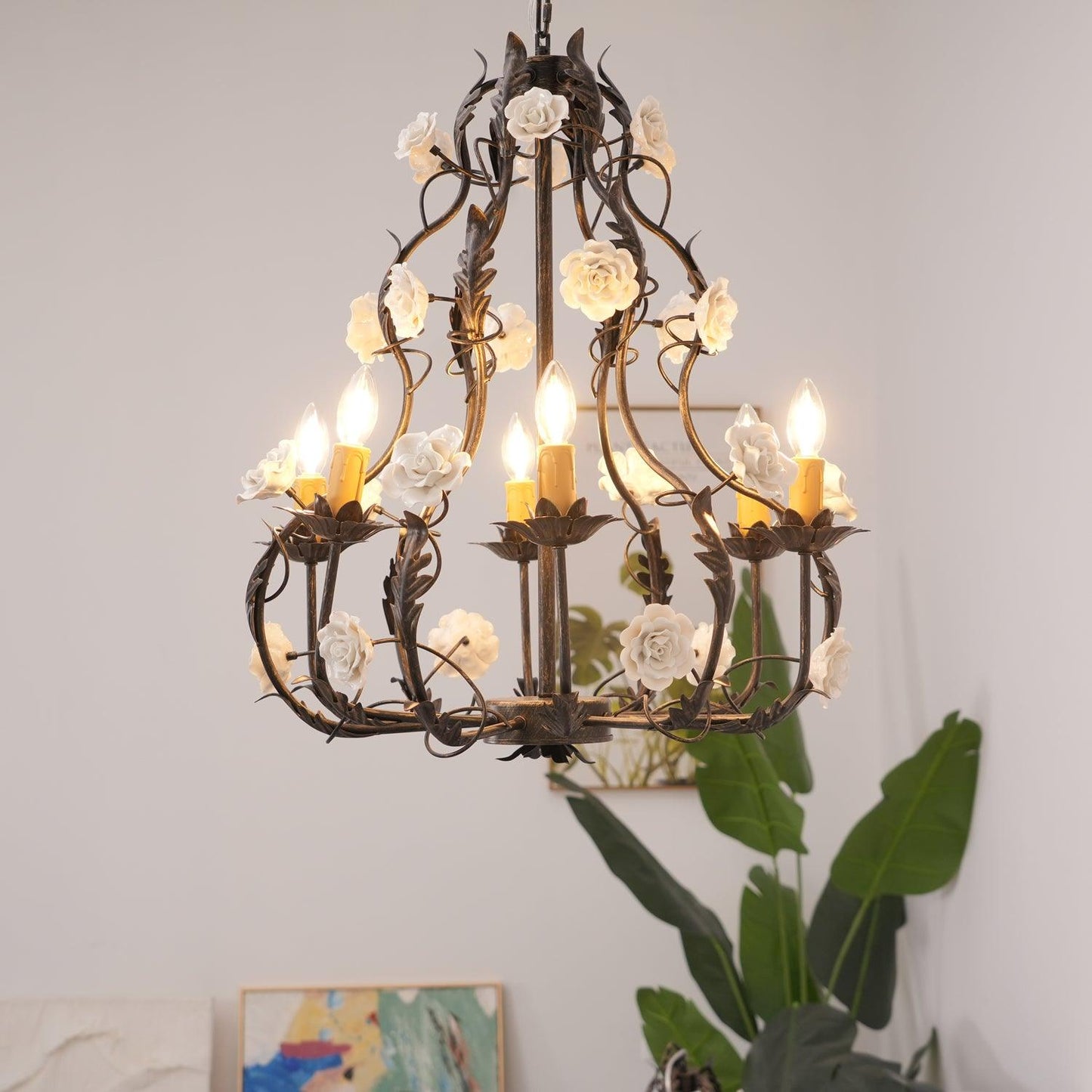 Florentine Rose Garden Chandelier - YIOSI