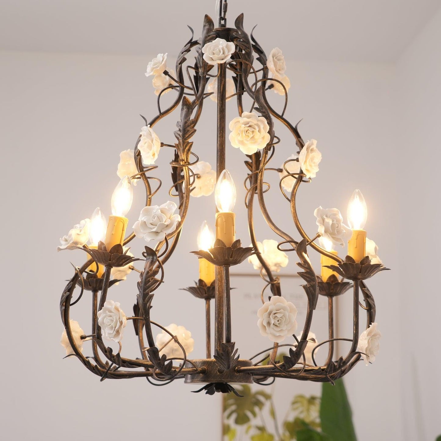 Florentine Rose Garden Chandelier - YIOSI