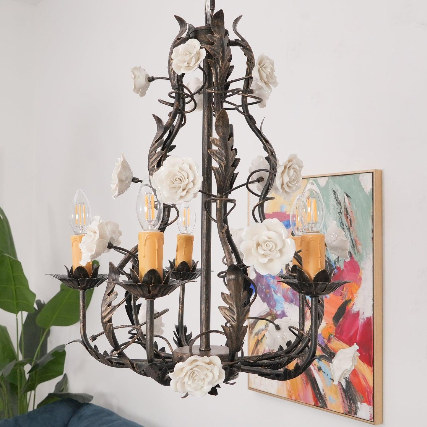 Florentine Rose Garden Chandelier - YIOSI