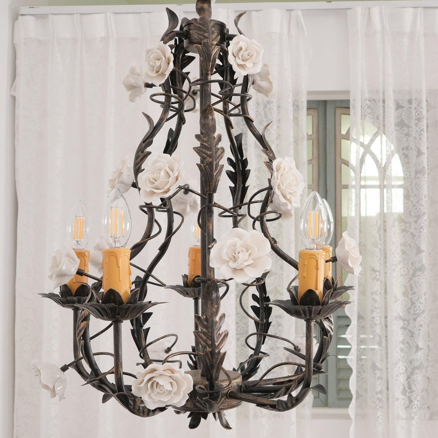 Florentine Rose Garden Chandelier - YIOSI