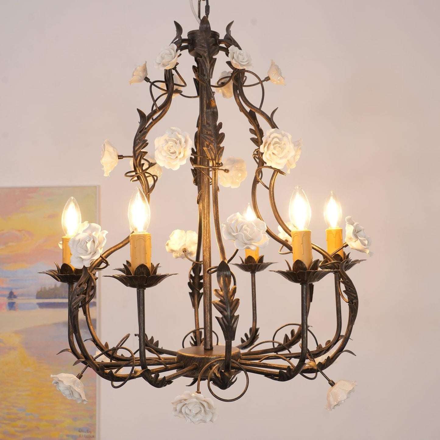 Florentine Rose Garden Chandelier - YIOSI