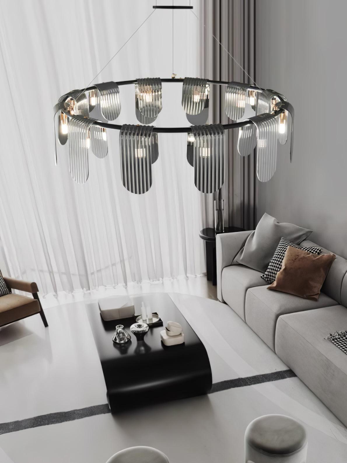 Folioles Brass Chandelier - YIOSI