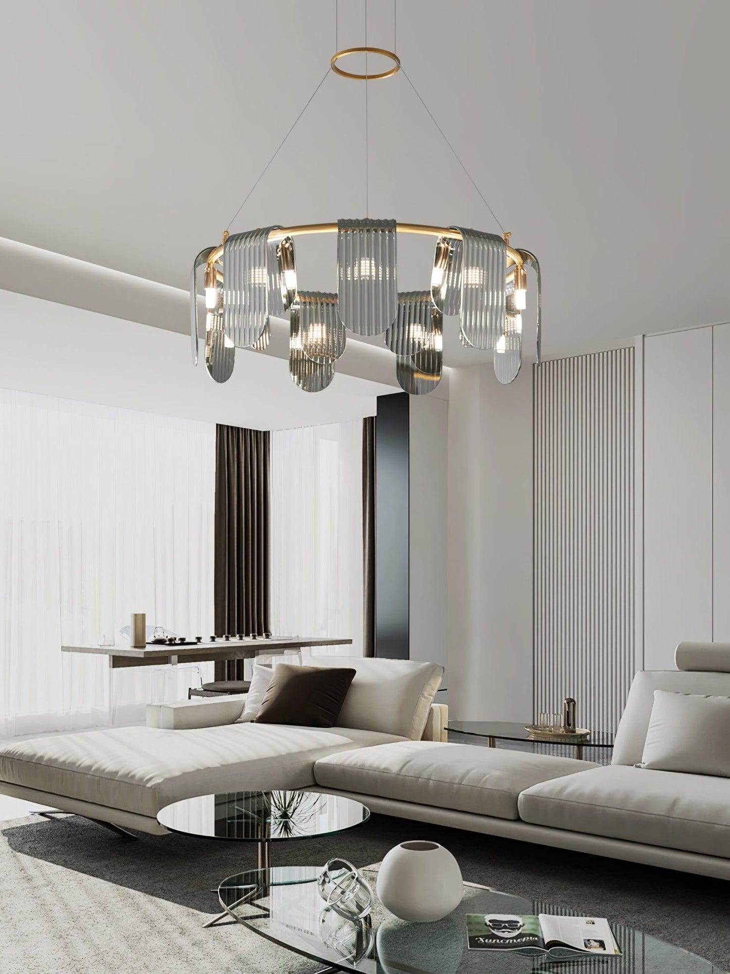 Folioles Brass Chandelier - YIOSI