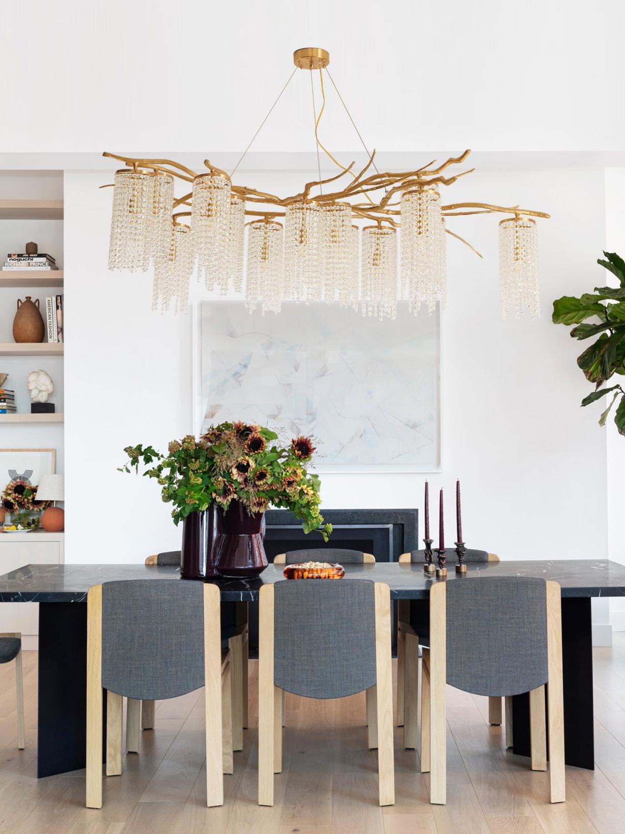 Forest Dawn Brass Chandelier - YIOSI