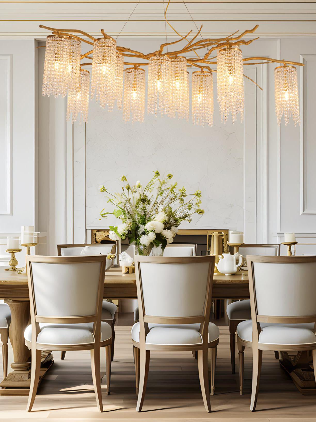 Forest Dawn Brass Chandelier - YIOSI