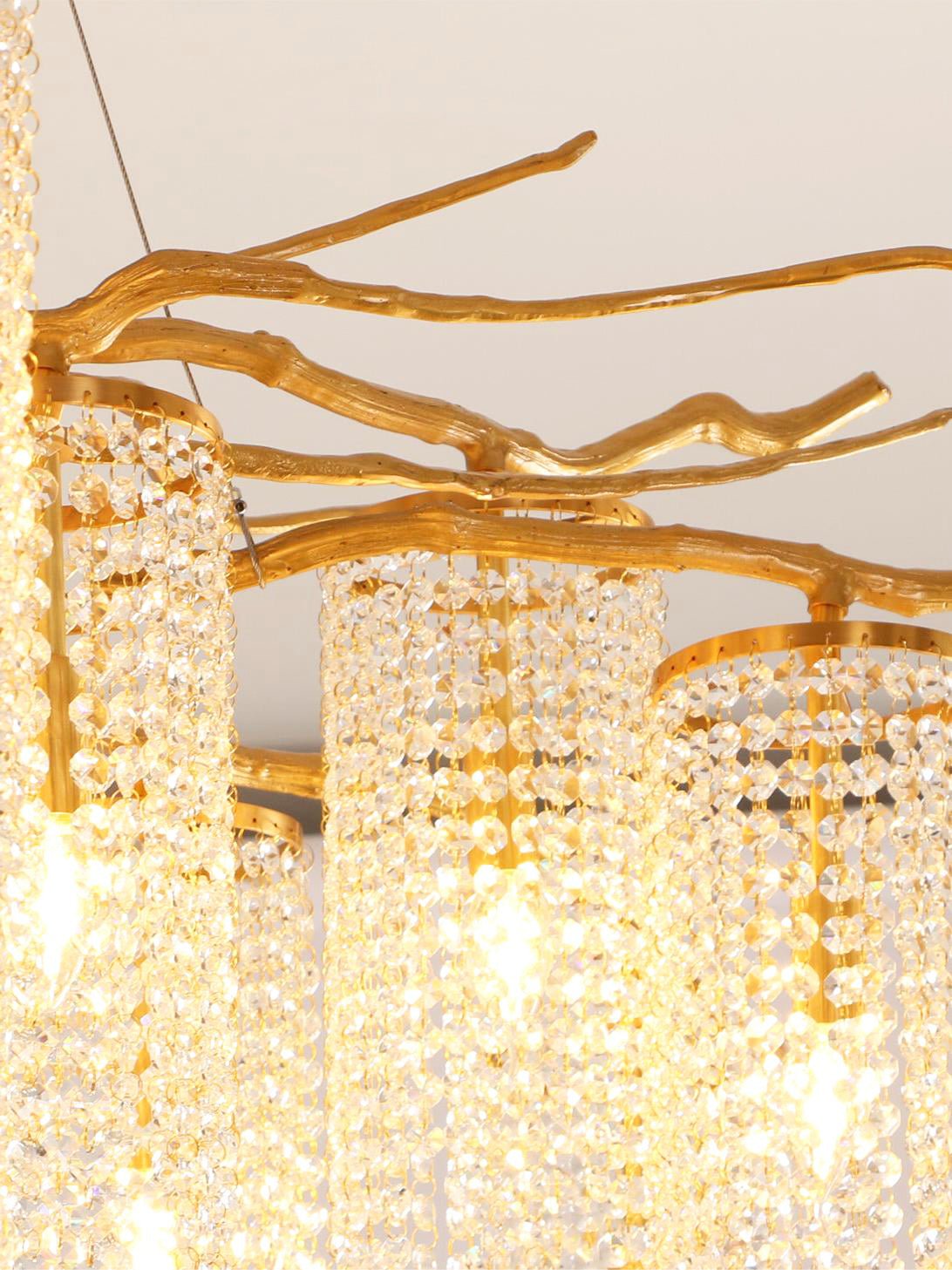 Forest Dawn Brass Chandelier - YIOSI