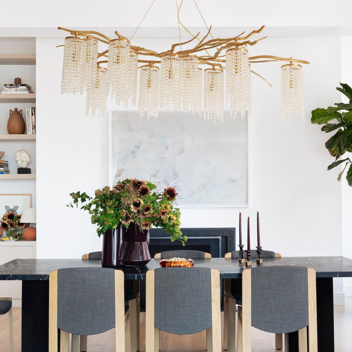 Forest Dawn Brass Chandelier - YIOSI