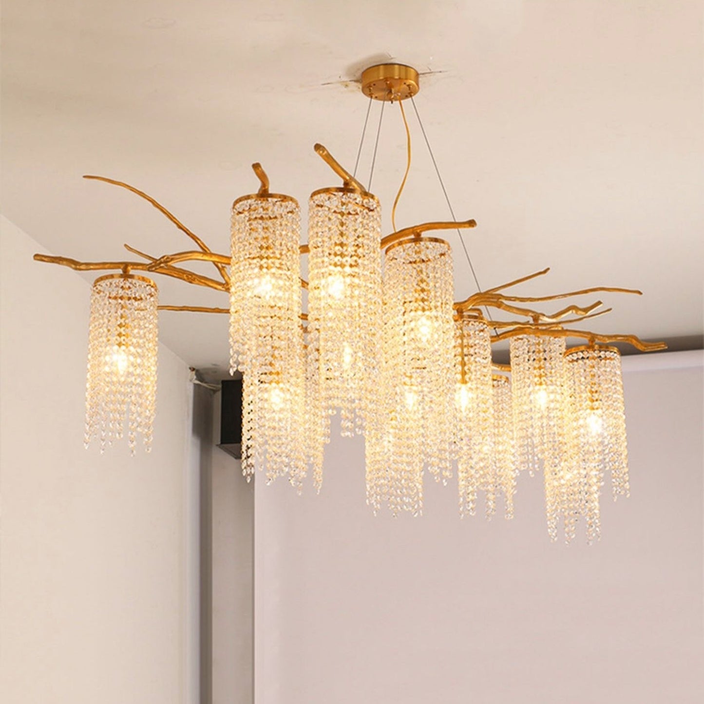 Forest Dawn Brass Chandelier - YIOSI