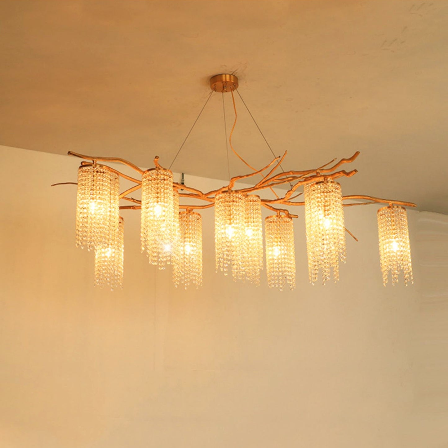 Forest Dawn Brass Chandelier - YIOSI