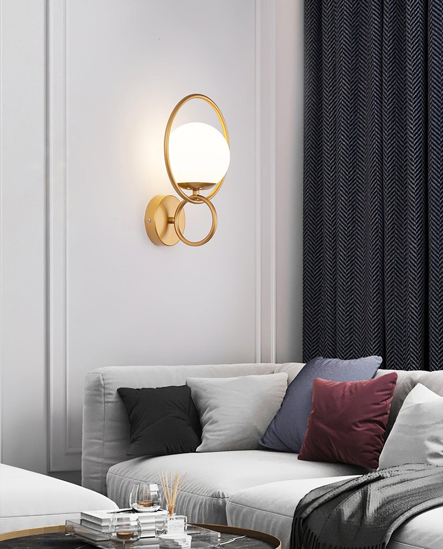 Fort Halo Gold Wall Light - YIOSI
