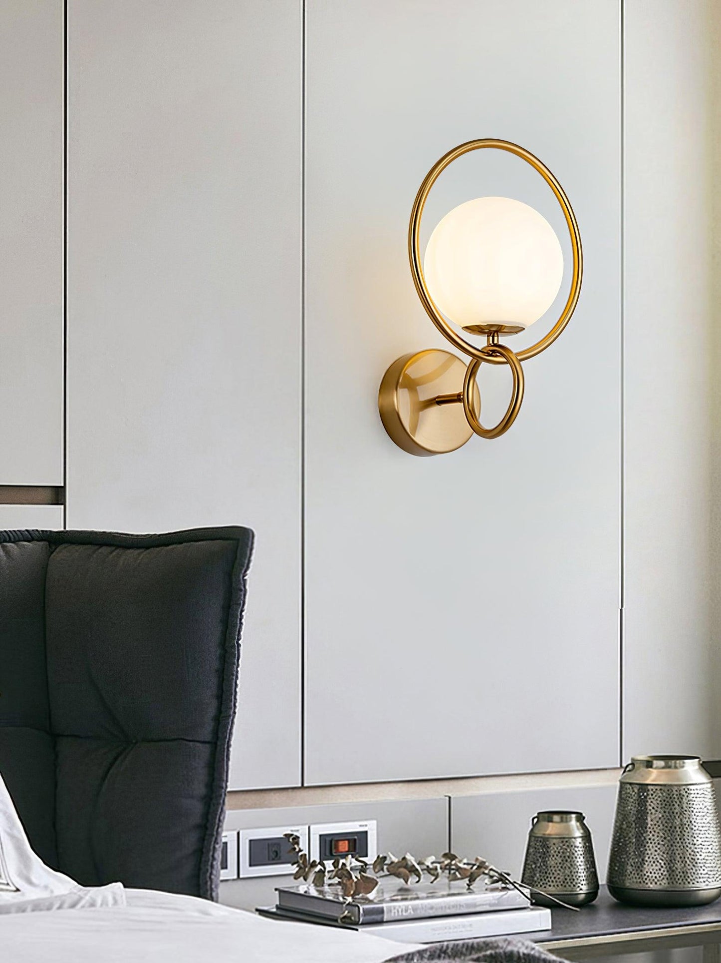 Fort Halo Gold Wall Light - YIOSI