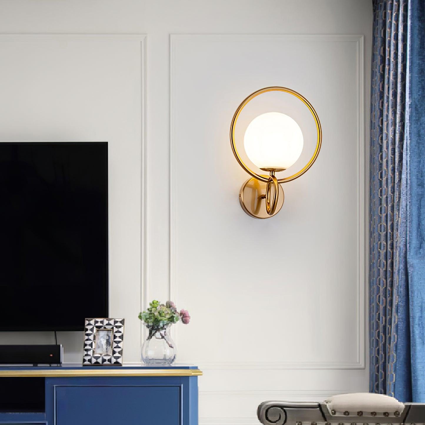 Fort Halo Gold Wall Light - YIOSI