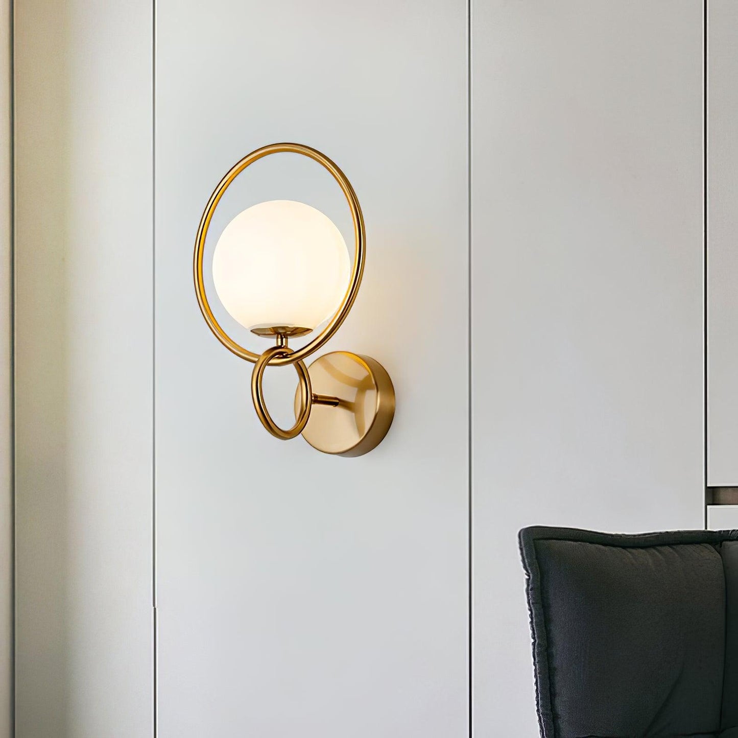 Fort Halo Gold Wall Light - YIOSI