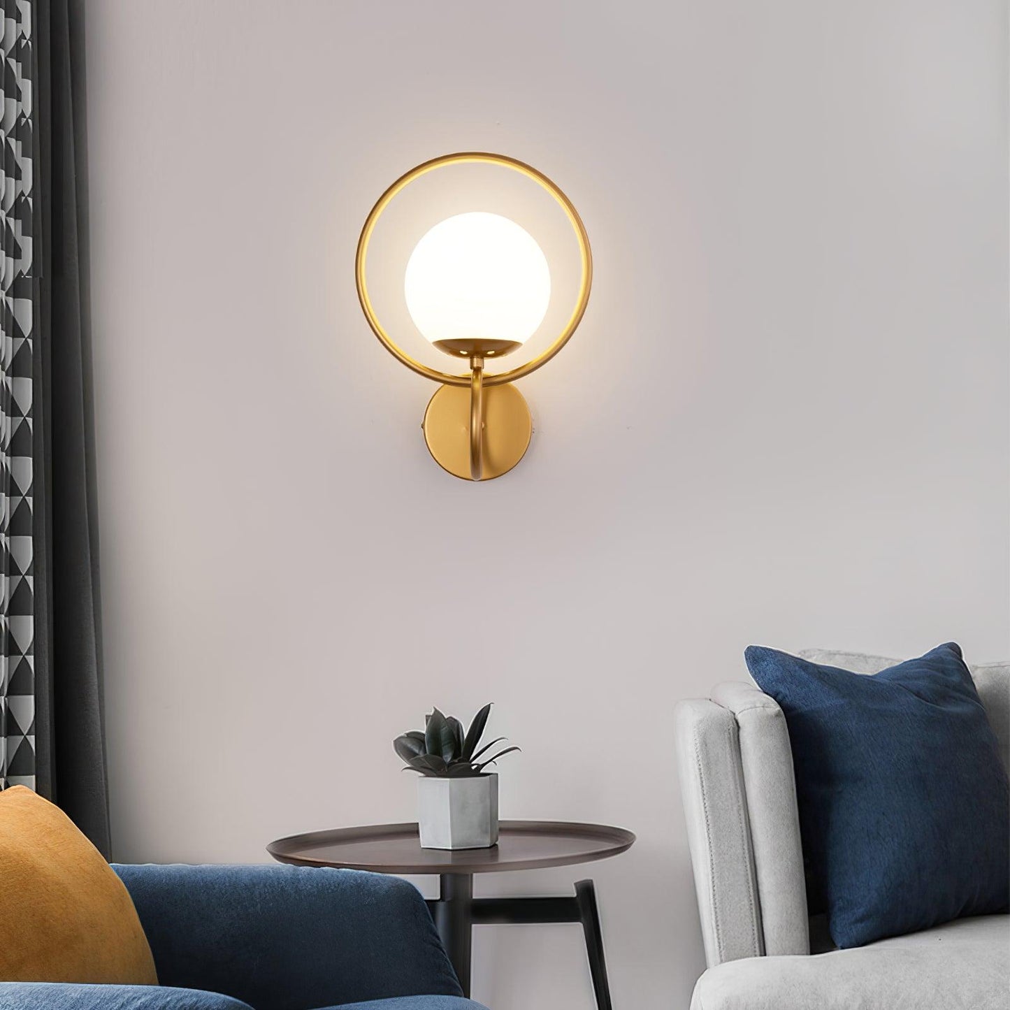 Fort Halo Gold Wall Light - YIOSI