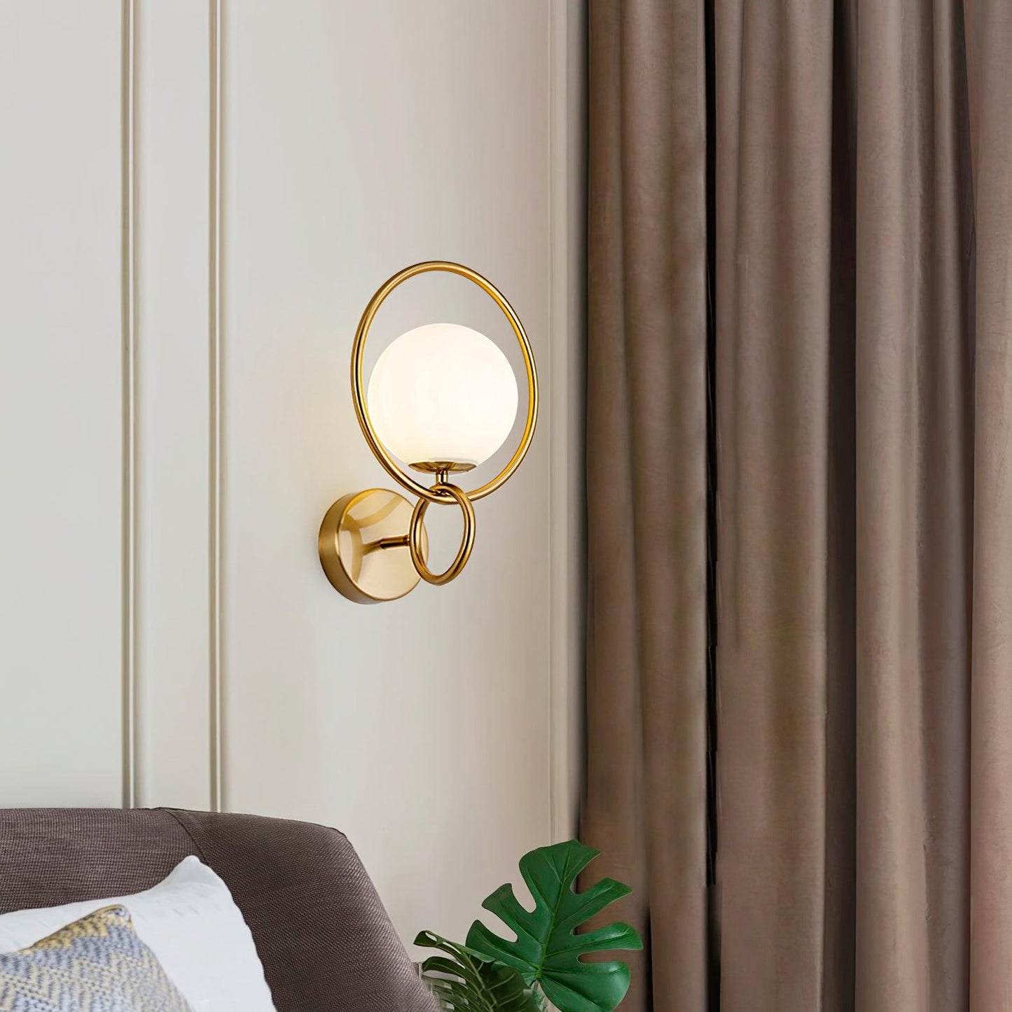 Fort Halo Gold Wall Light - YIOSI