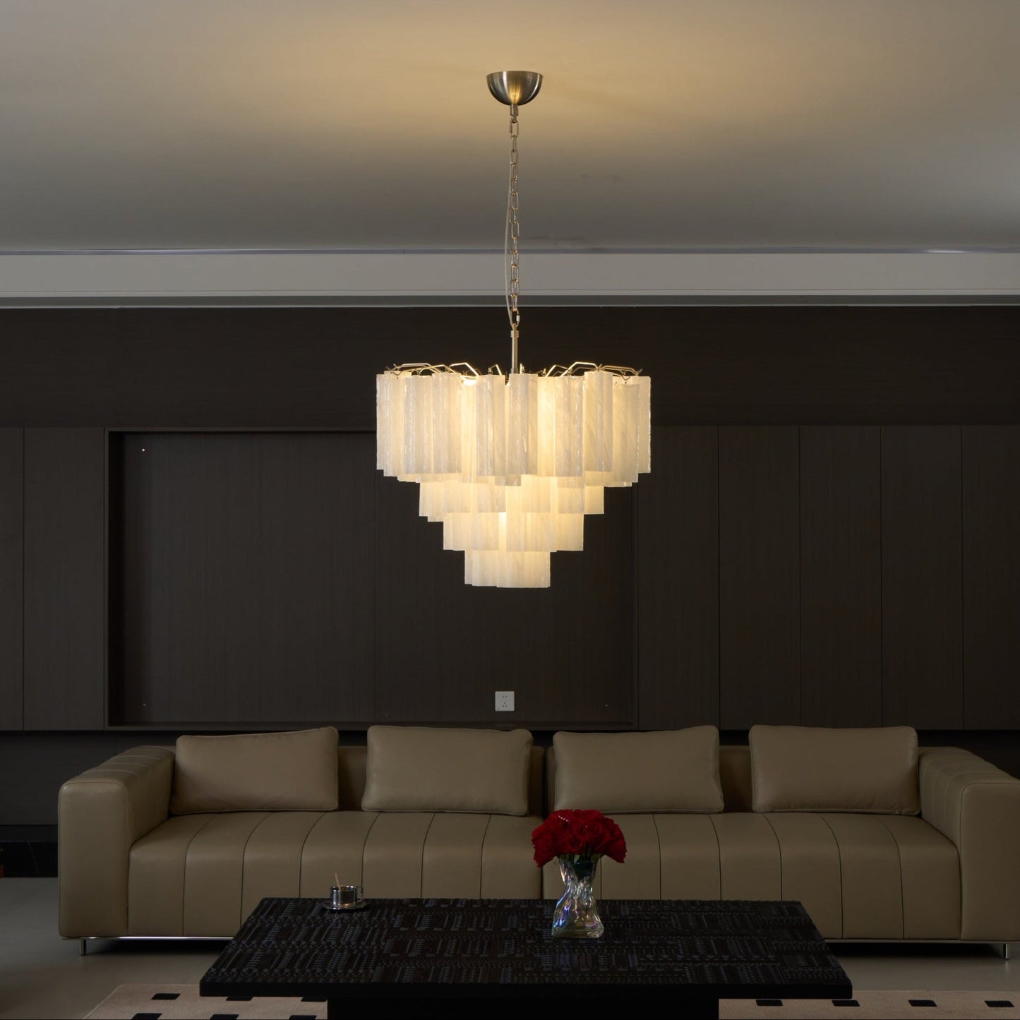 Frosted Murano Cascade Chandelier - YIOSI