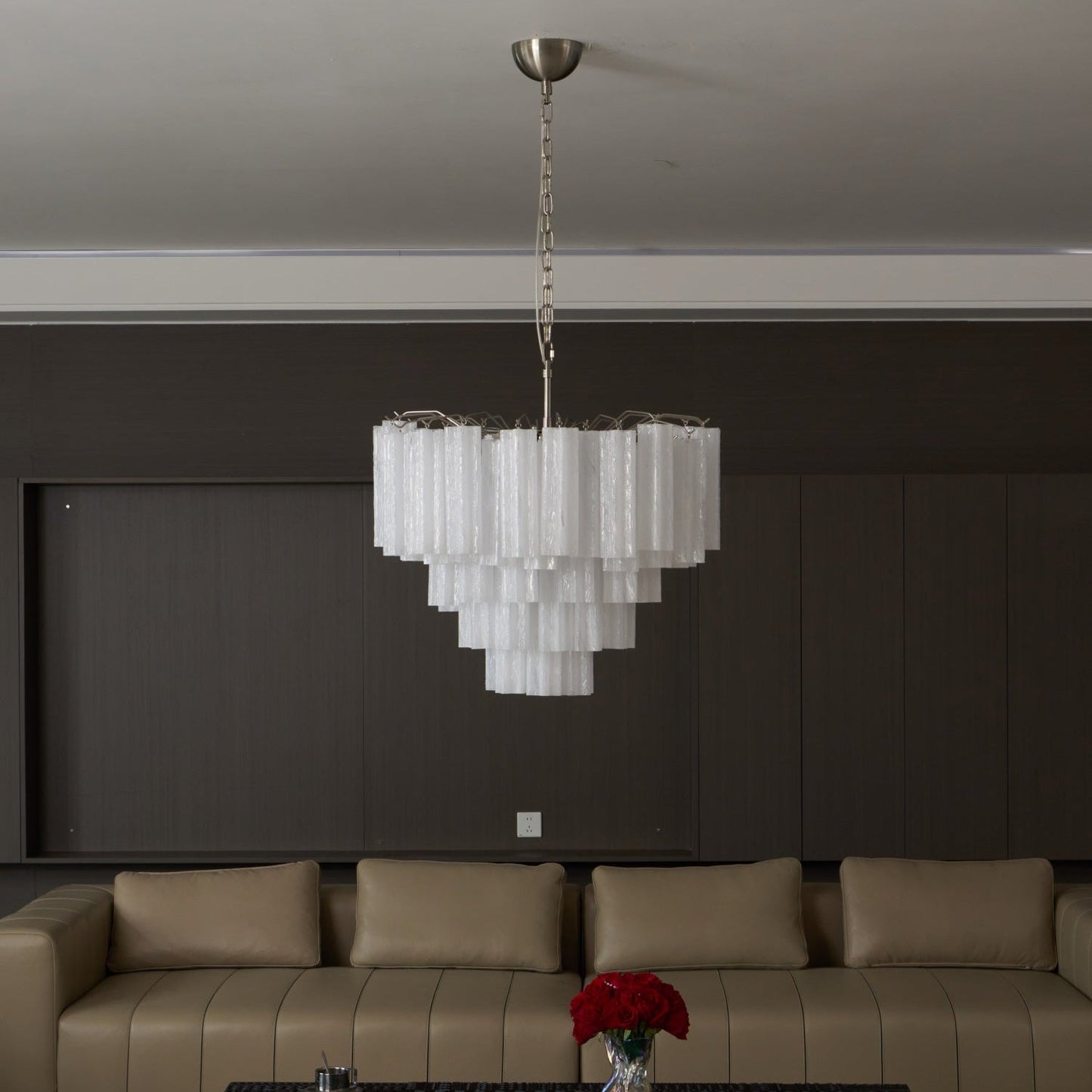 Frosted Murano Cascade Chandelier - YIOSI
