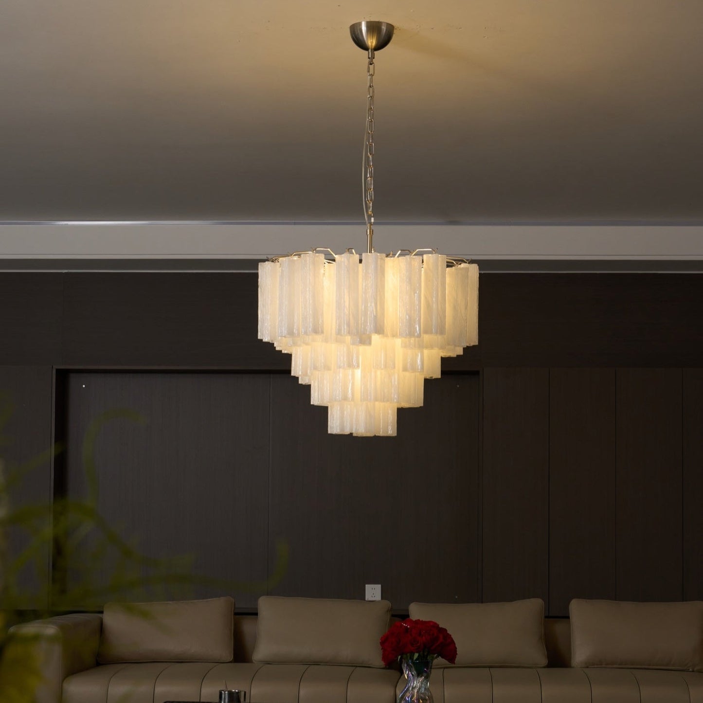 Frosted Murano Cascade Chandelier - YIOSI