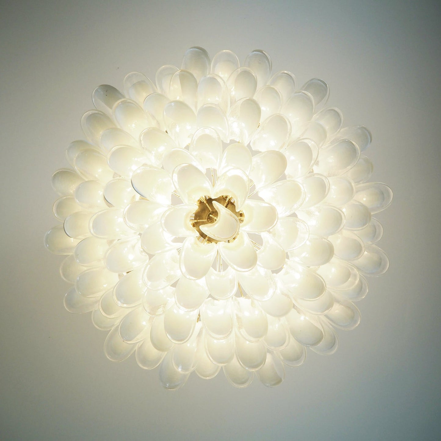 Petals White Murano Chandelier - YIOSI