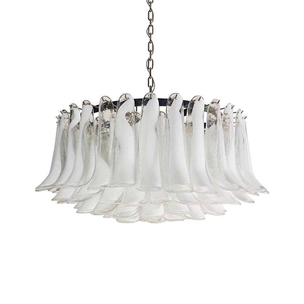 Petals White Murano Chandelier - YIOSI