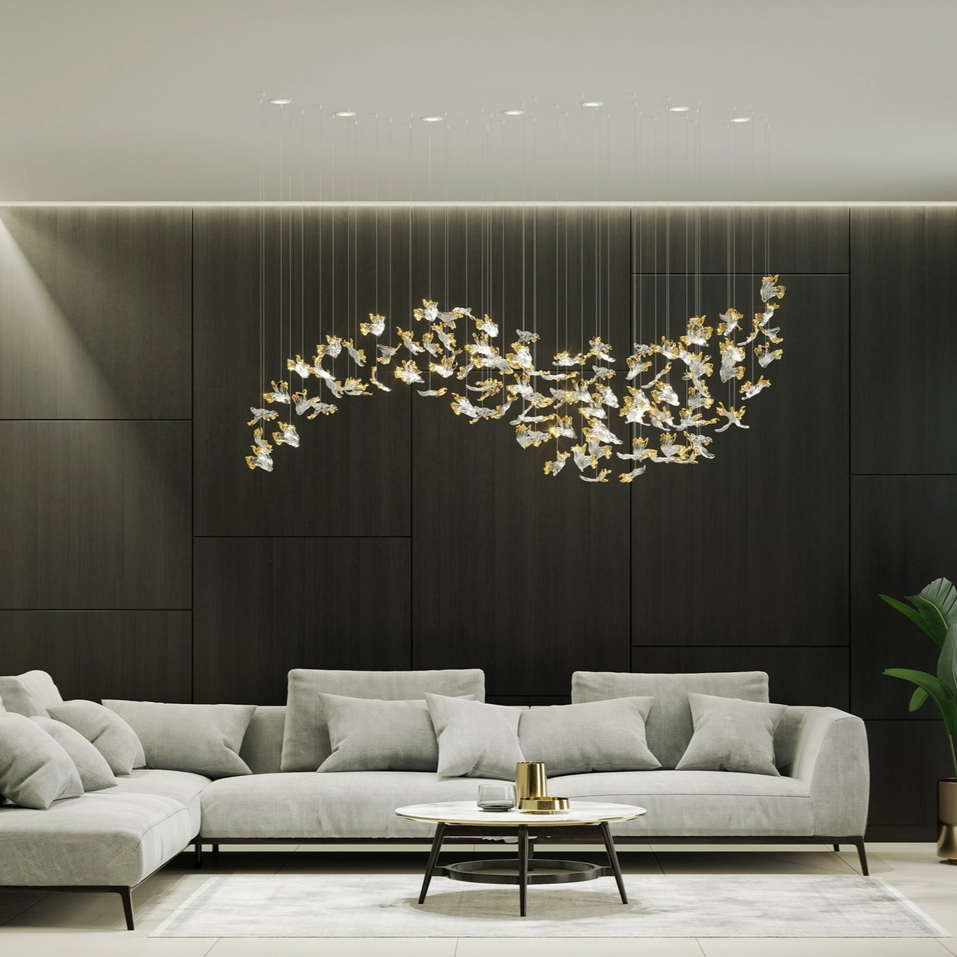 Frosted Petals Frozen Chandelier - YIOSI