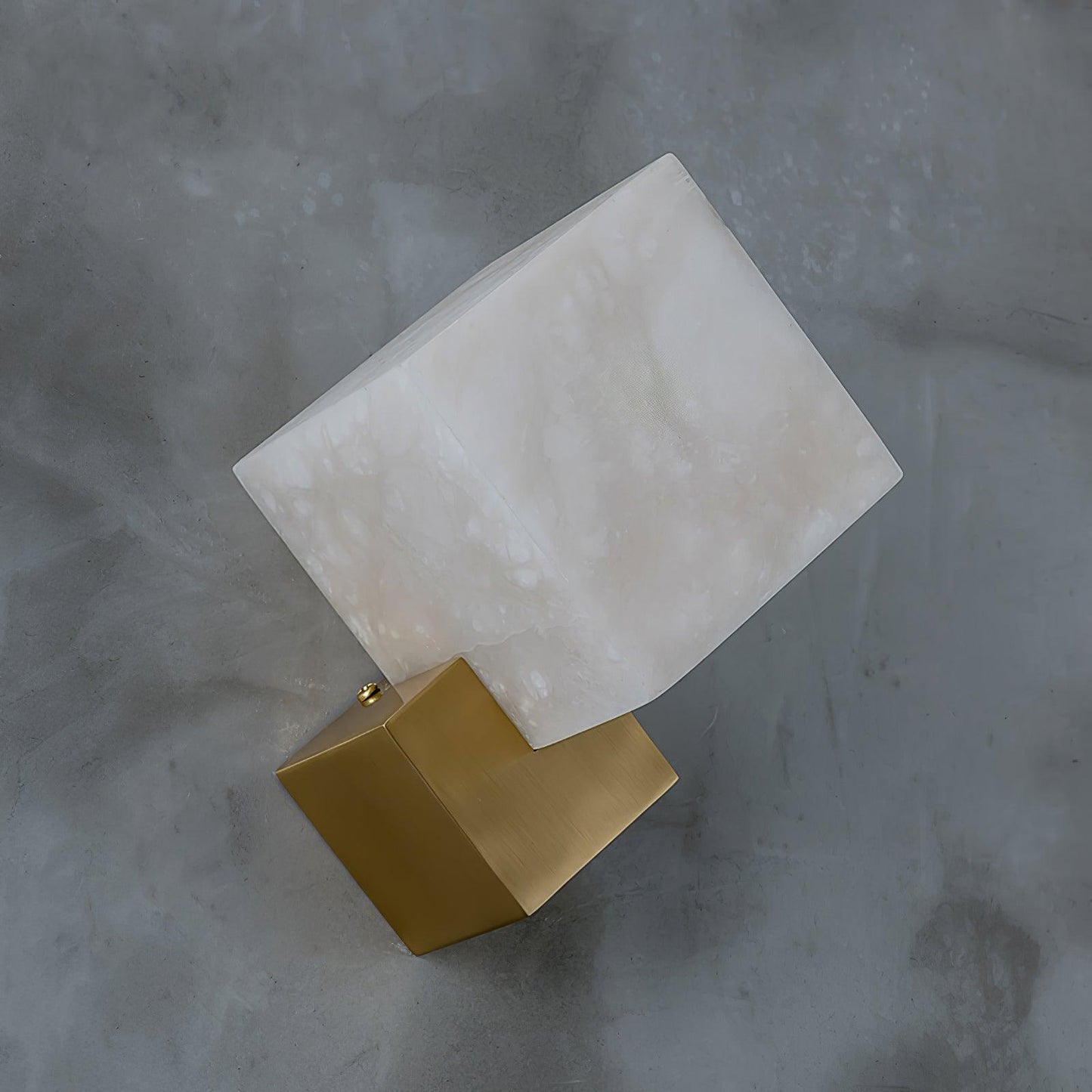 Art Deco Brass & White Alabaster Wall Sconce – Gatsby Glam