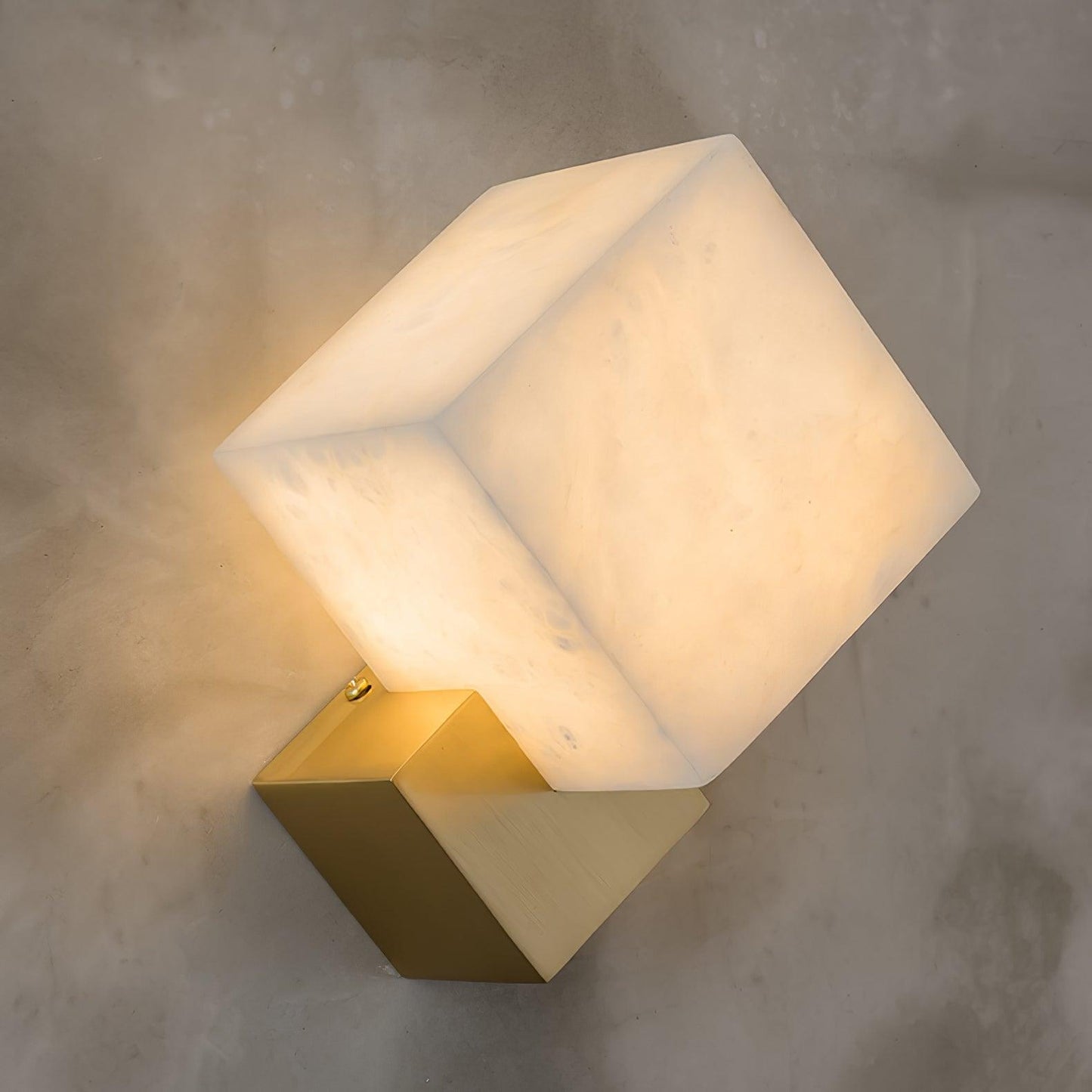 Art Deco Brass & White Alabaster Wall Sconce – Gatsby Glam