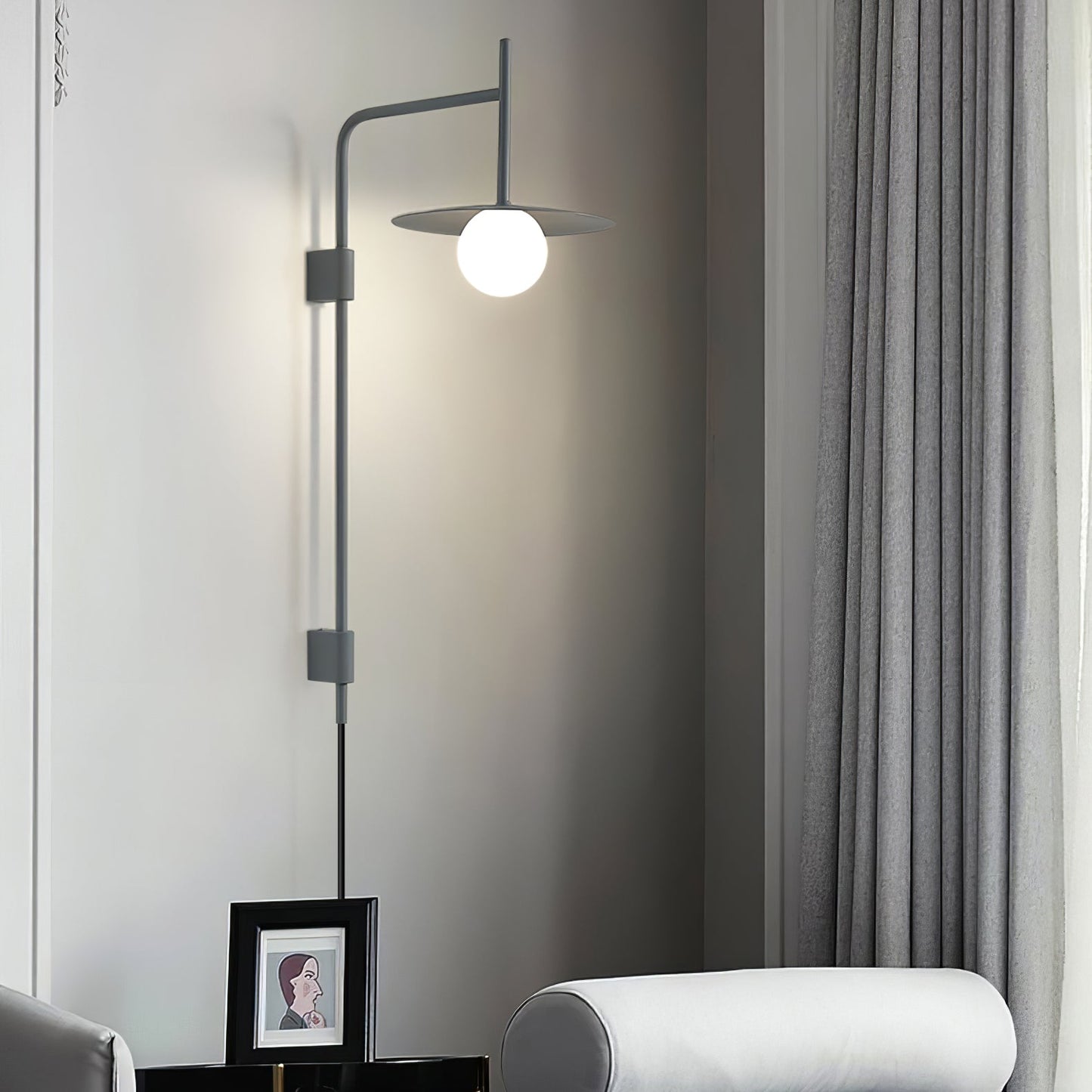 Gea Swing Arm Plug-In Wall Lamp – Adjustable Iron Sconce