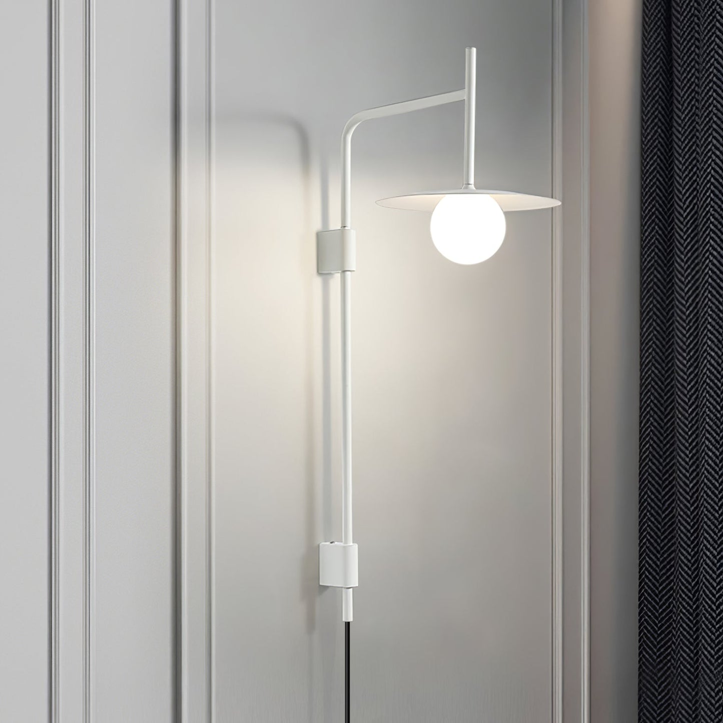 Gea Swing Arm Plug-In Wall Lamp – Adjustable Iron Sconce